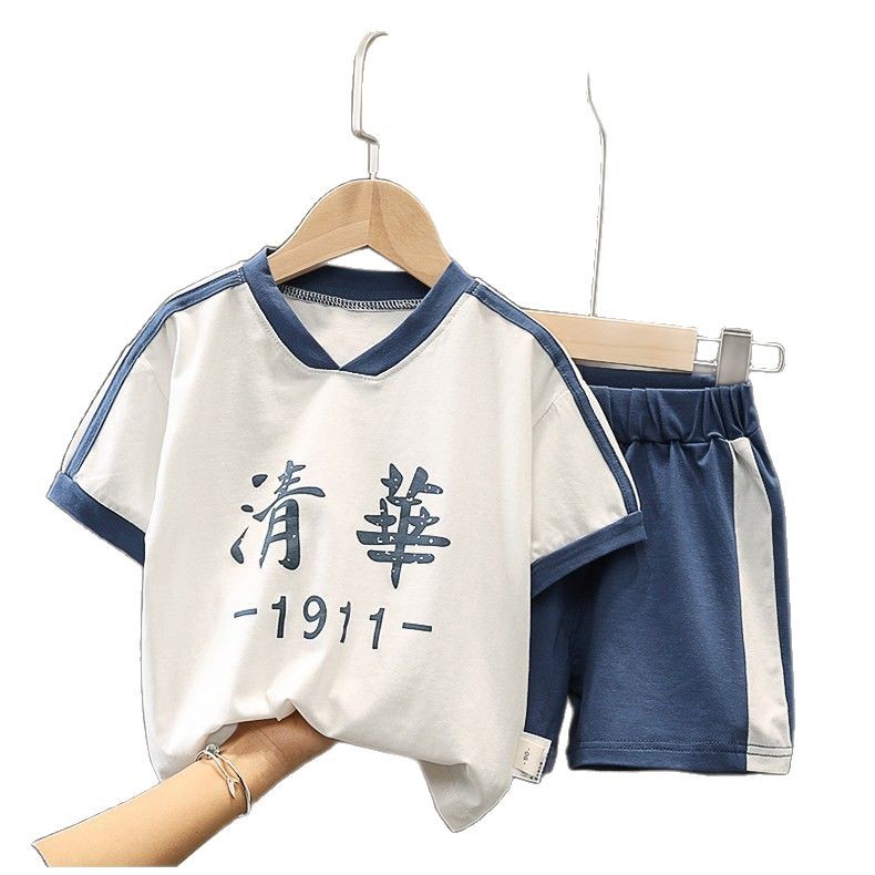 Traje deportivo de manga corta para niños Maibao Verano 2025 Nueva ropa para niños Verano para niños Ropa delgada para niños al por mayor