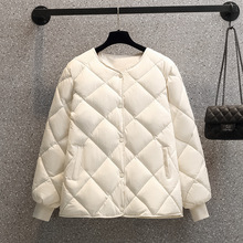 轻便短款羽绒棉服女新款冬季韩版爆款棉衣小个子轻薄菱格休闲外套