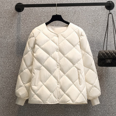 轻便短款羽绒棉服女新款冬季韩版爆款棉衣小个子轻薄菱格休闲外套