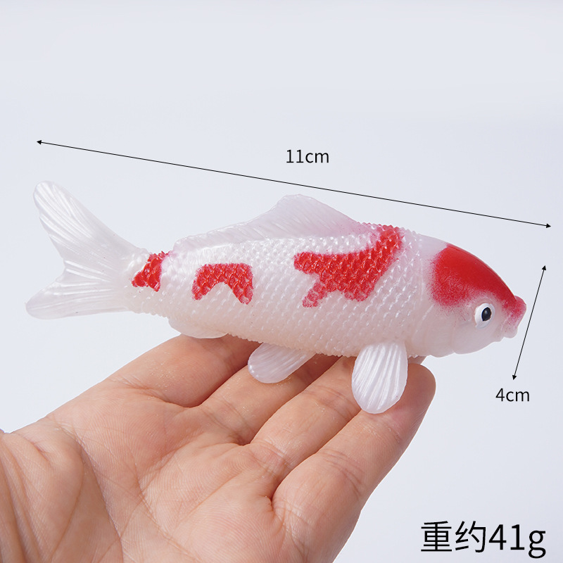 Pegamento blando de PVC simulación Koi colgante mini simulación Koi Carpa dorada modelo Koi colgante de llavero