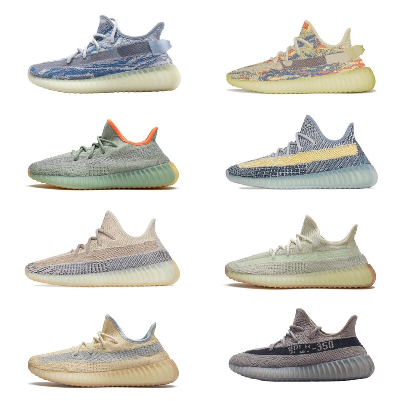 Putian Pure Original 350 Coconut Popcorn Real Black Starry Sky Flyknit Sports Shoes Coconut Shoes Outdoor Running Shoes