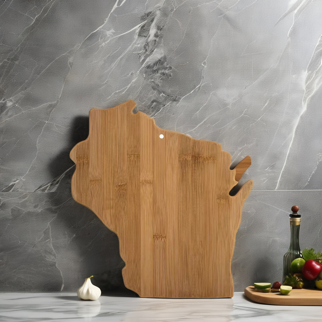 Tabla de cortar de madera transfronteriza mapa creativo tabla de cortar de bambú bandeja de pan fuente de alimentos cocinados tabla de quesos de madera