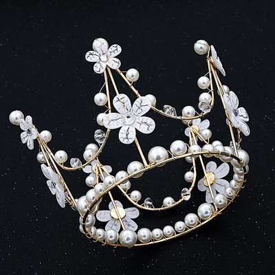 birthday party Flower Decoration baking decorate Simplicity Pearl Headdress bride Jewelry