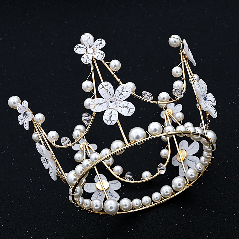birthday party Flower Decoration baking decorate Simplicity Pearl Headdress bride Jewelry