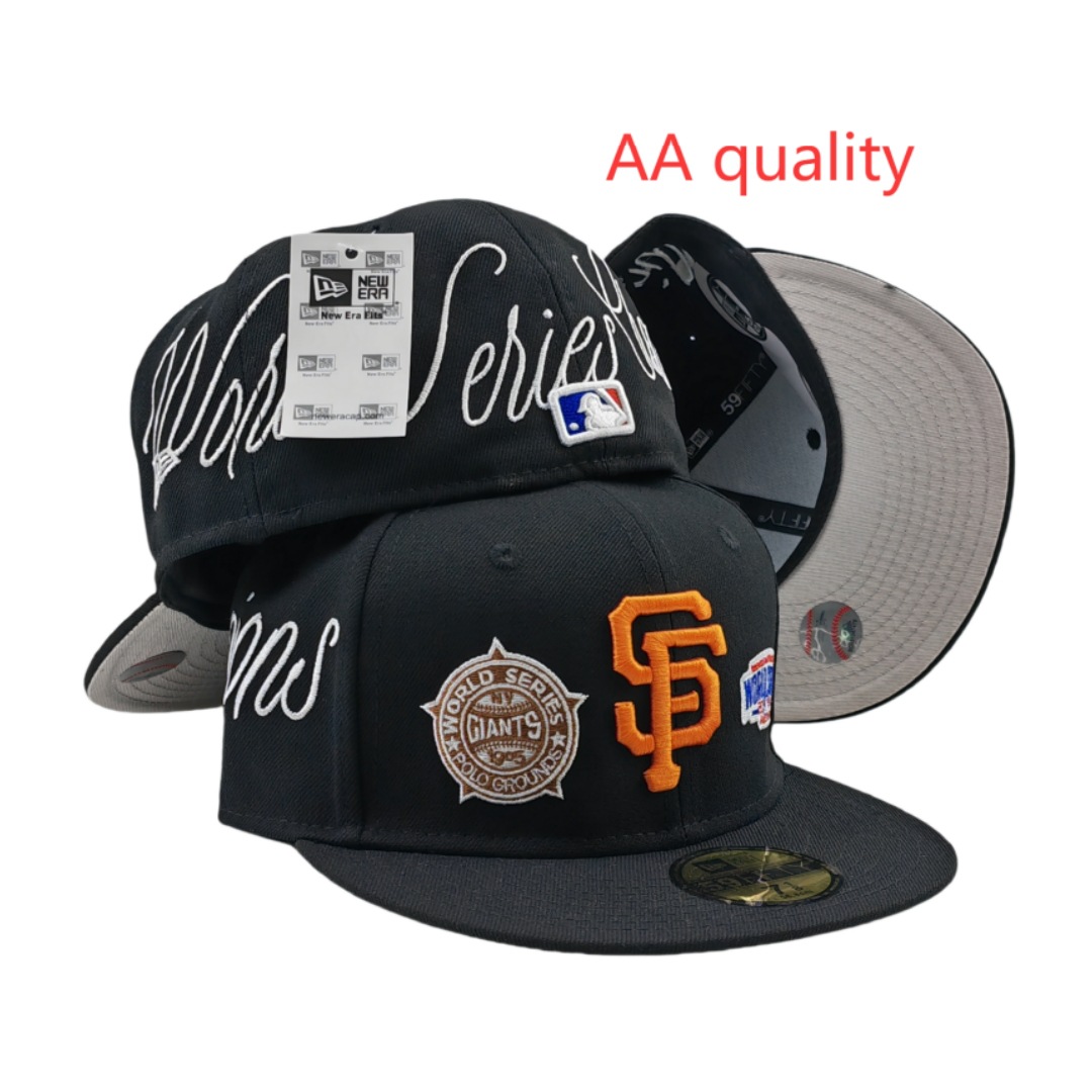2025 nueva venta caliente exportación transfronteriza MLB gorra de béisbol AA patrón ala plana tamaño de moda sombrero de ala plana