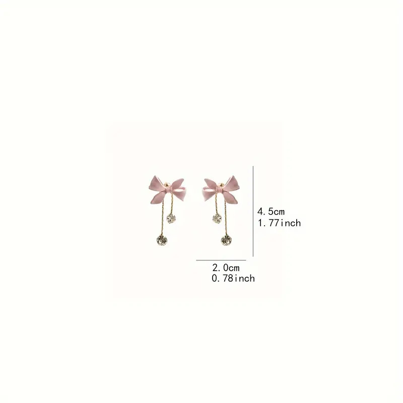 fuchsia long fashionable cute sophisticated universal earrings with…