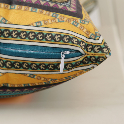 Light luxury printed Dutch velvet pillowcase living room sofa pillow simple modern cushion cover bay window bedside waist backrest