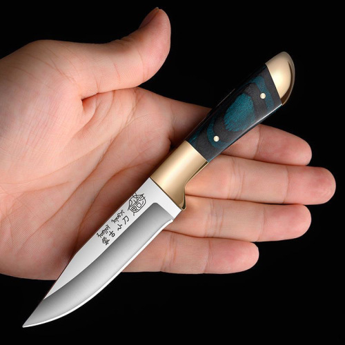 Hand-made meat imitation wooden handle fruit knife handmade barbecue camping outdoor household deboning sharp steak knife internet celebrity peeling