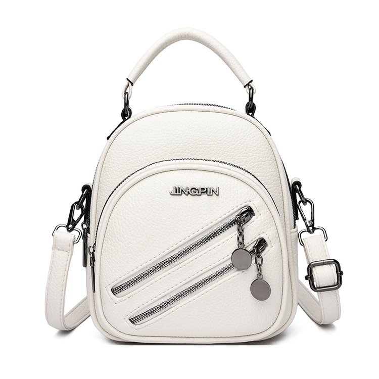 2026 textura transfronteriza mochila de cuero suave para chicas moda damas regalos prácticos bolsos de alta calidad de color sólido