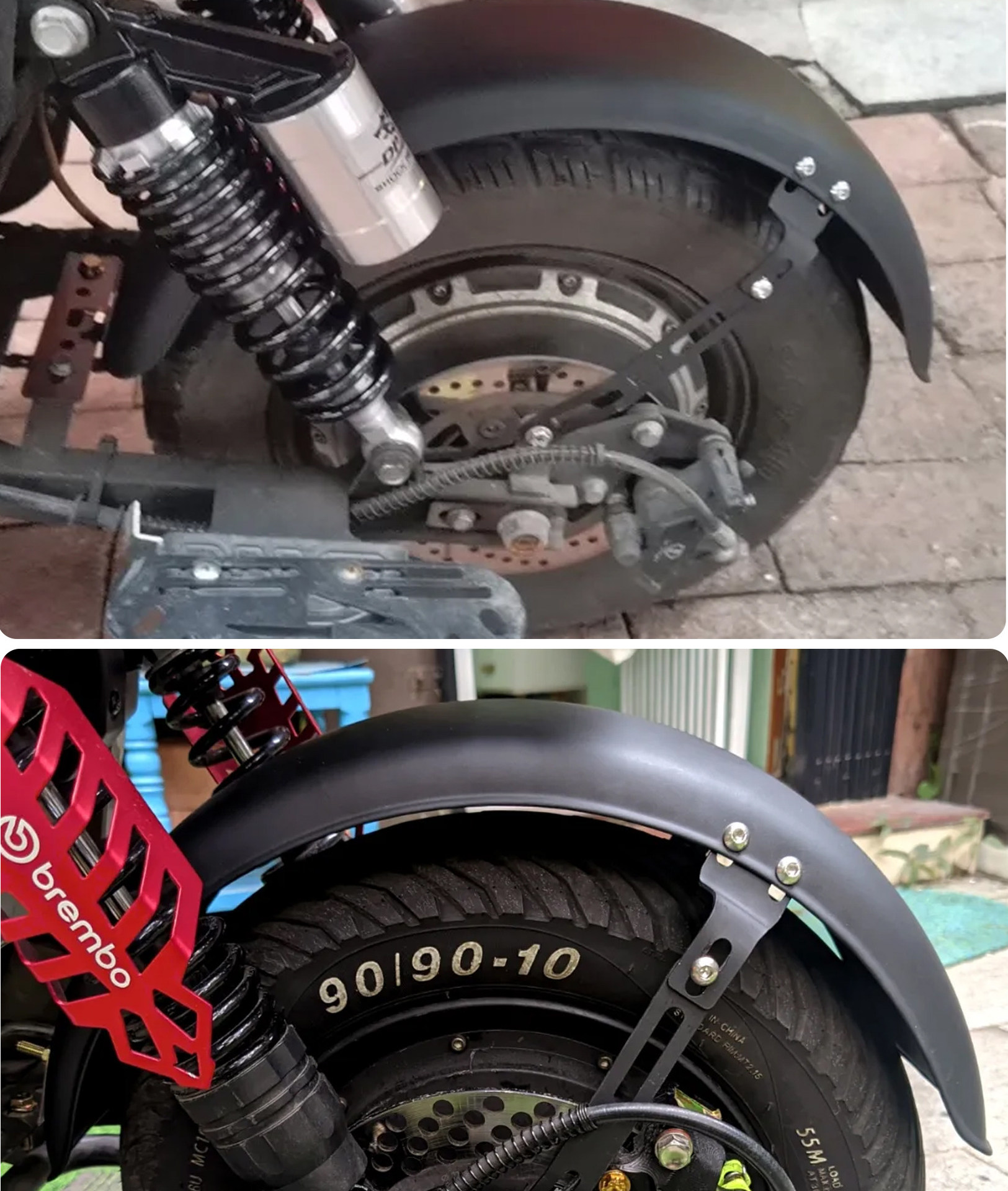 Electric Vehicle Rear Wheel Mudguard Suitable for Shenyuan Gt1/007/009, Stainless Steel Thickened Waterproof Rear Wheel Accessory