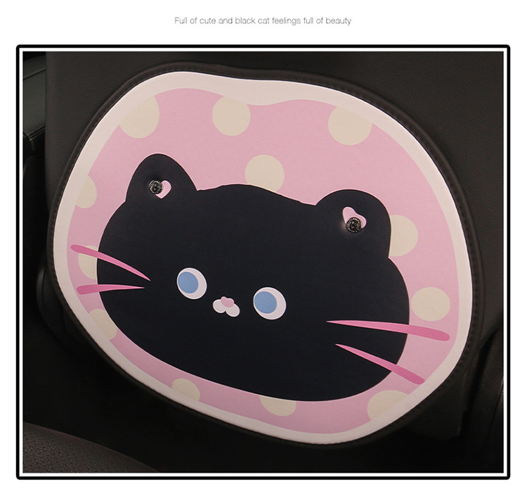 Cartoon Cat Car Seat Back Anti-Kick Pad for Women, Car Seat Anti-Stain Pad for Children, Anti-Dirt Pad, Rear Seat Anti-Collision Pad
