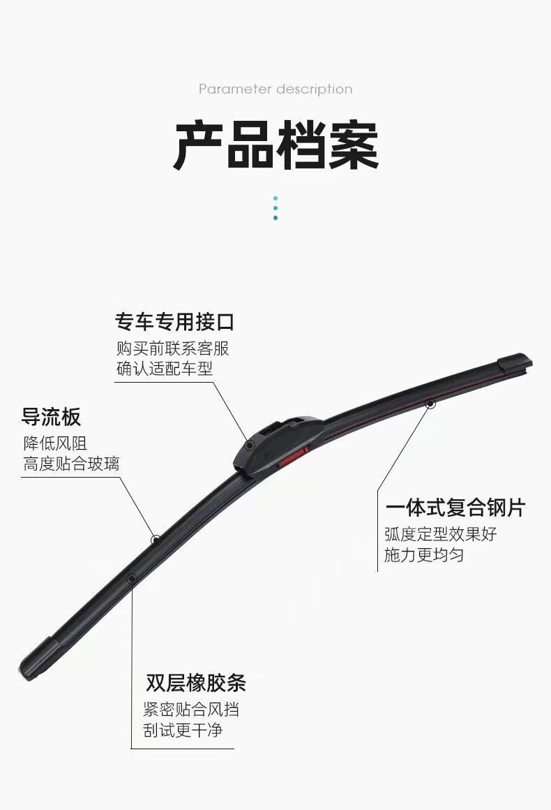 Suitable for Honda Xrv Boneless Silent Upgrade Wiper High-Definition Double-Layer Rubber Strip Wiper Blade Honda Xr
