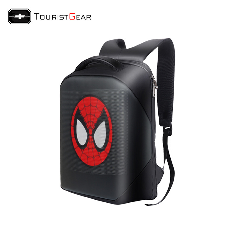 Mochila con Pantalla LED, Impermeable, DIY, Moda, Publicidad Móvil, Exterior