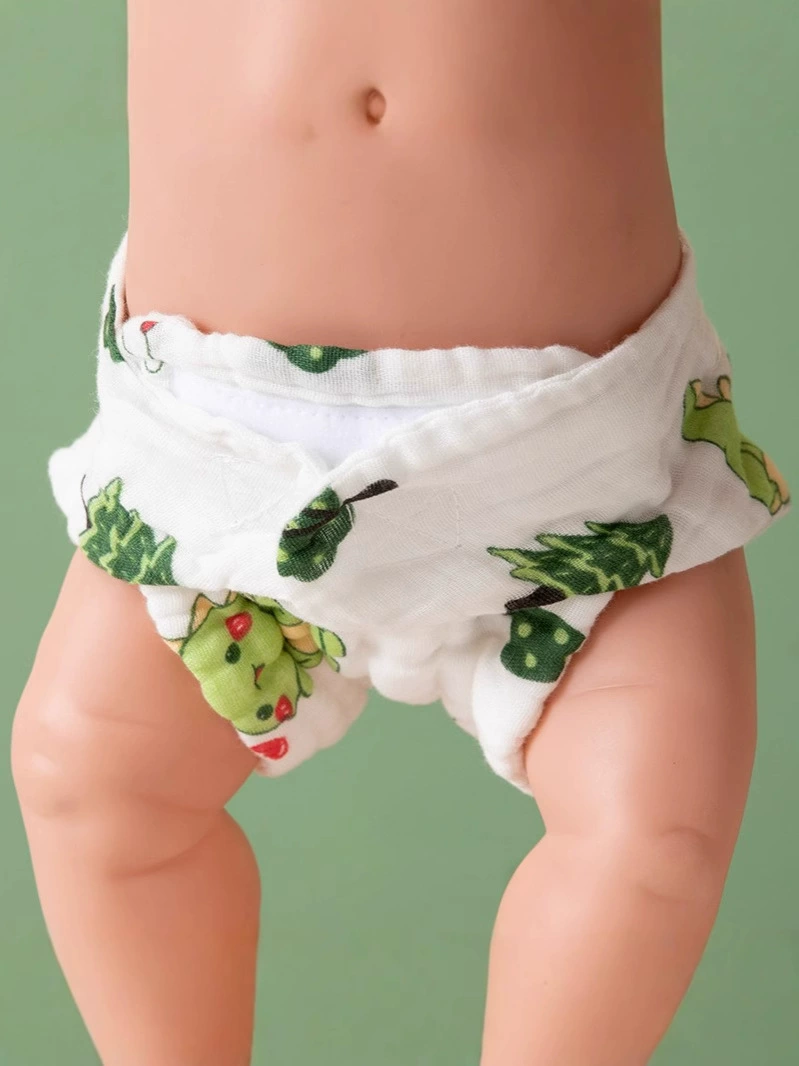 Детские марлевые хлопковые дышащие подгузники, washable