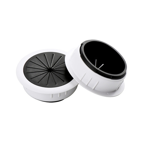 Computer desk wiring box office conference table cable hole cover wiring box round thickened plastic dustproof cable box cover
