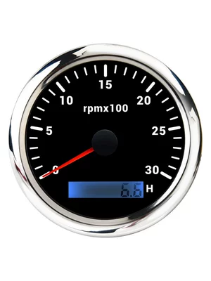Install a Tachometer for Engines, Generators, Trucks, Cars, Motorcycles with Seven-Color Backlighting, Universal Tachometer
