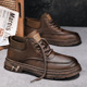 Men's shoes Spring 2024 new casual sports British business leather shoes Men's low cut work clothes Martin shoes Men's