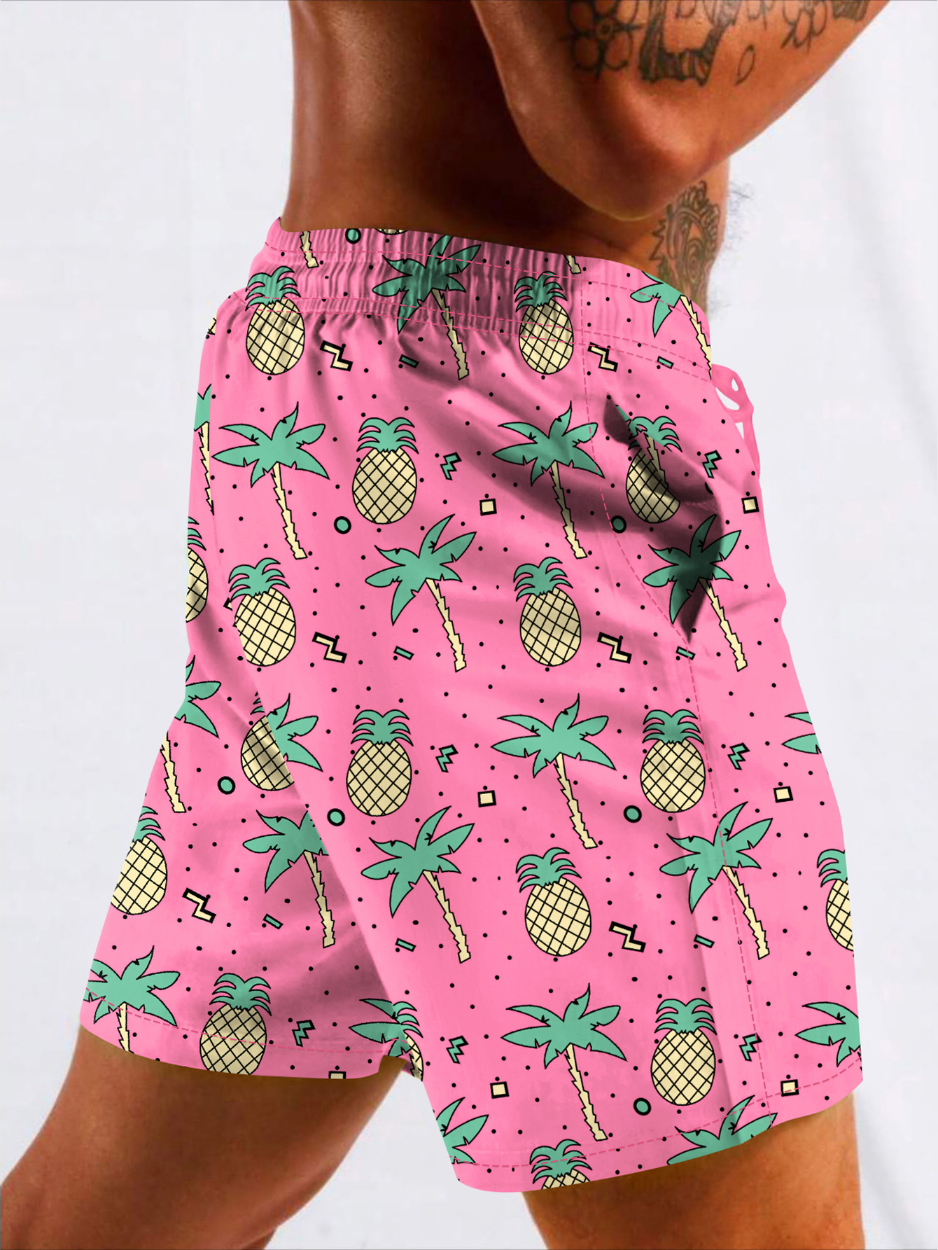 Men's Swim Trunks, Non-Stretch Fashion Beach Shorts