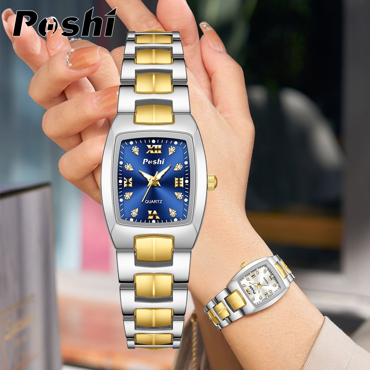 Tendencias de moda para damas relojes impermeables, personalidad, temperamento simple, relojes de cuarzo, cinturones de acero, relojes para damas, relojes de celebridades de Internet para mujeres