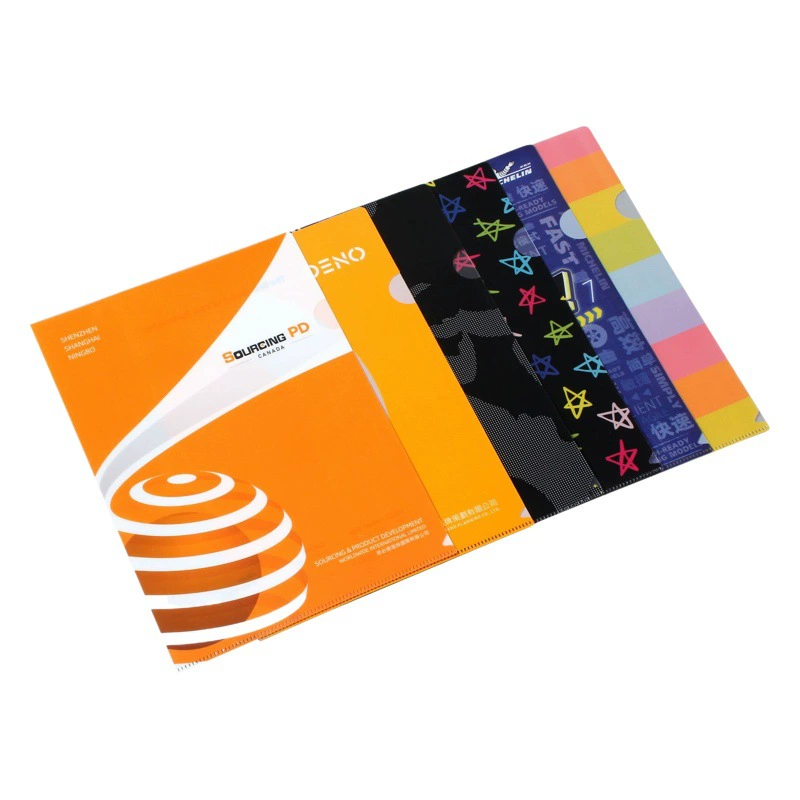 a4a5 односторонняя папка оптом полипропиленовая пластиковая L-образная папка студенческая тестовая бумага офисная красочная папка с печатью логотипа