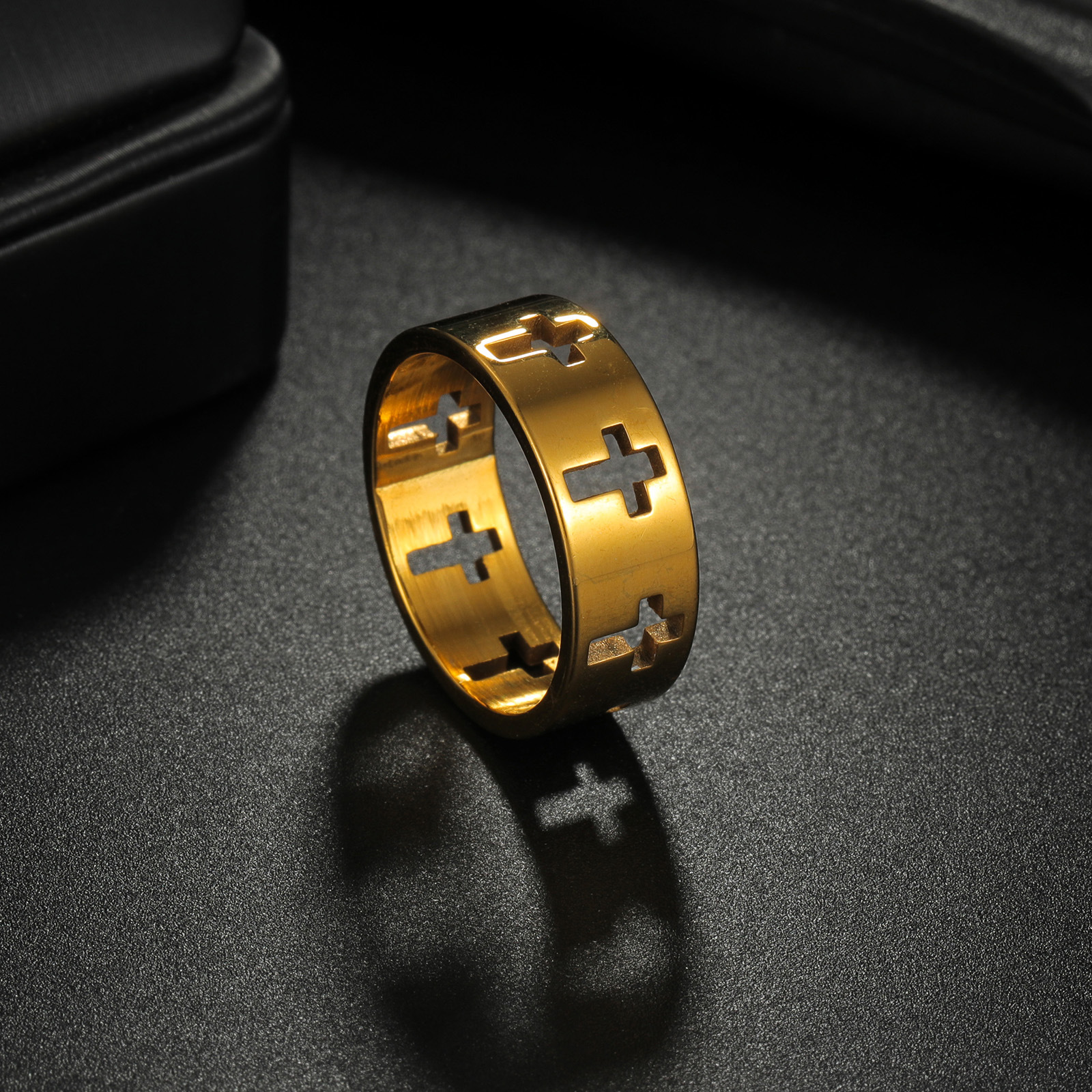 Holiday Occasion Retro Solid Color Titanium Steel Plating Men's Rings Men Band Rings
