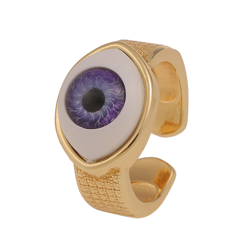 18k Brand New Retro Devil's Eye Bague En Cuivre En Gros Bonjour Bijoux display picture 6