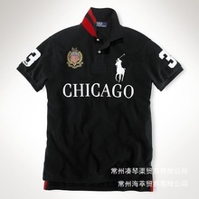 夏季跨境POLO衫翻领刺绣大马城市款休闲大码上衣t恤Polo短袖批发