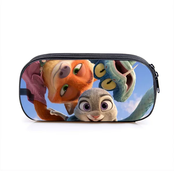 New Zootopia 2 Student Single-Layer Pencil Case Children's Large-Capacity High-Value Polyester Pencil Case Cross-Border Wholesale