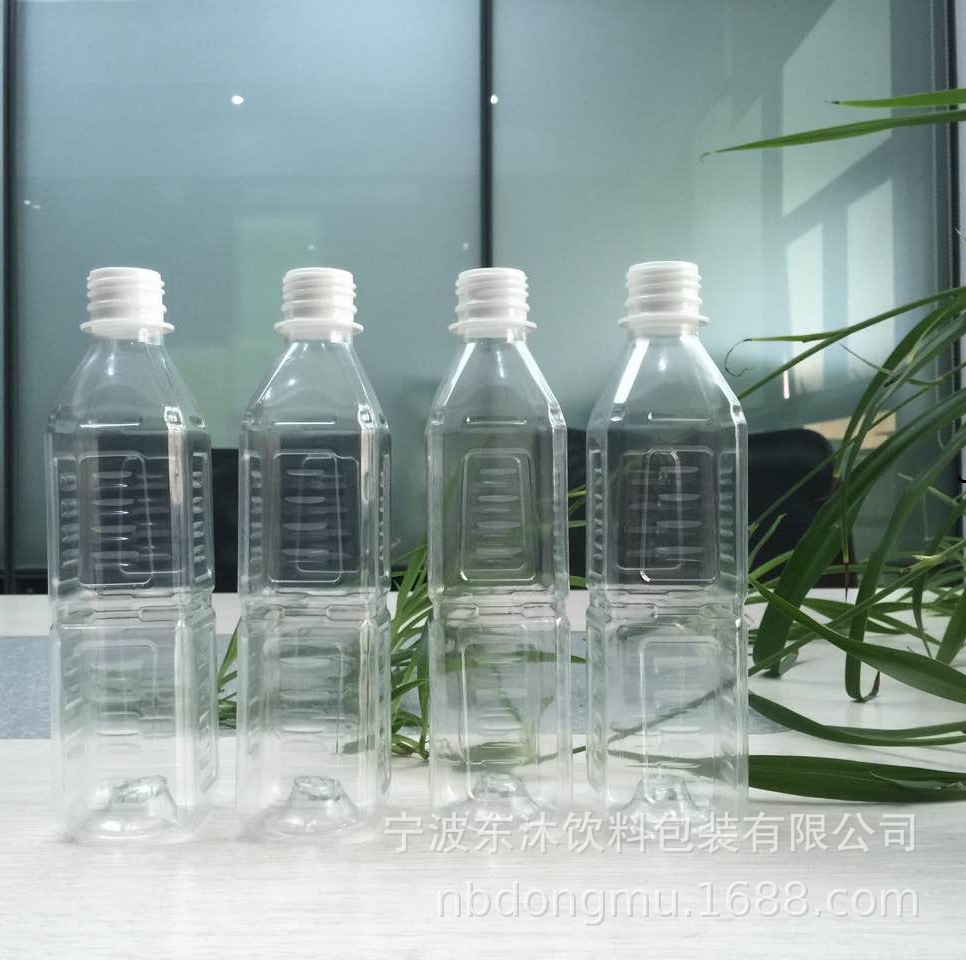 PET瓶耐高温热灌装瓶塑料饮料瓶 350ml 0.35L 长方瓶456只/箱