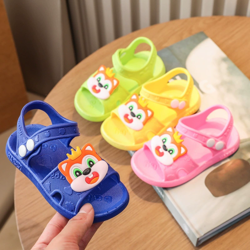 Детские сандалии 2025 года, новая модель, для девочек и мальчиков, мягкая подошва, летние пляжные туфли, 1-4 года
