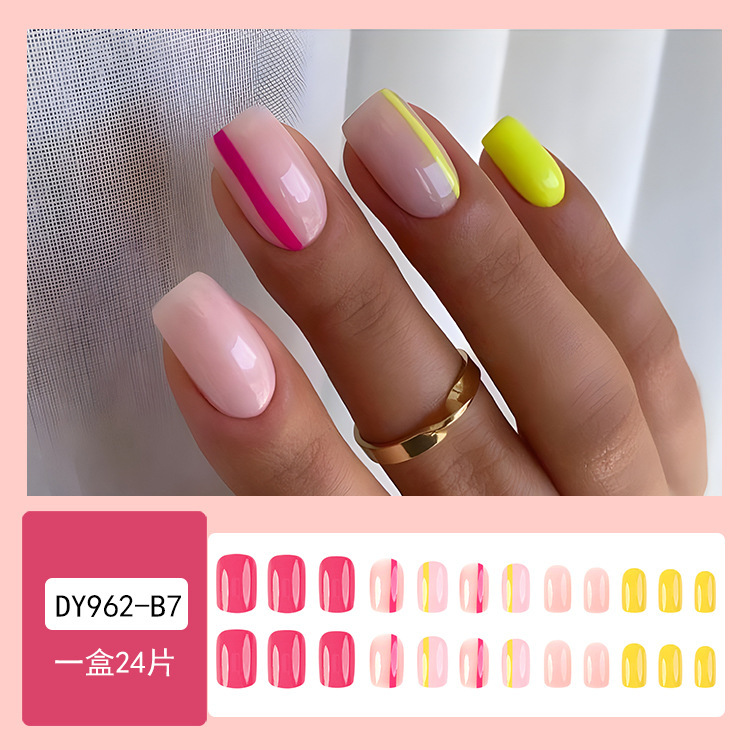 Puntas de uñas postizas de estilo europeo y americano, piezas de uñas desmontables de longitud media, uñas usables, puntas de uñas puras y elegantes.
