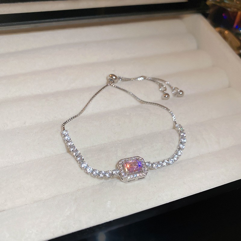 Oro real electrochapado circón Rosa fritillary flor pulsera elegante todo-fósforo pulsera luz lujo de alta calidad pulsera para las mujeres al por mayor