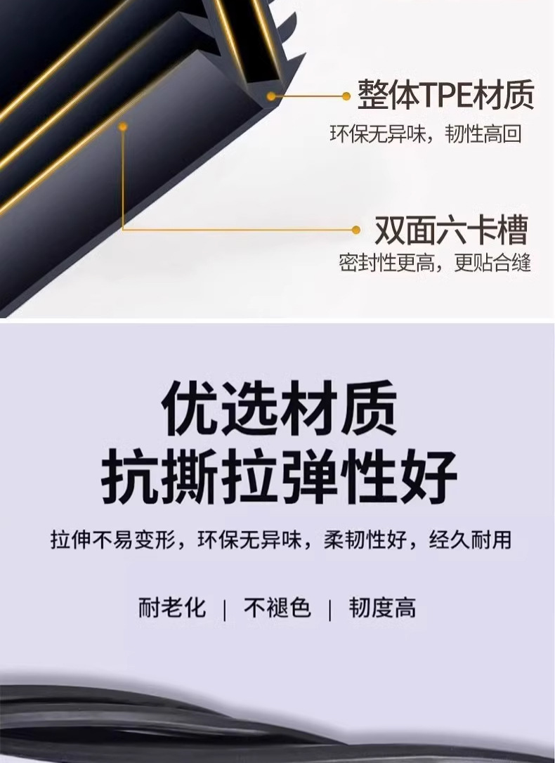 Jietu Traveler X70 Shanhai T2 Car X90 Front Windshield Central Control Instrument Panel Sound Insulation and Noise Reduction Seal Strip