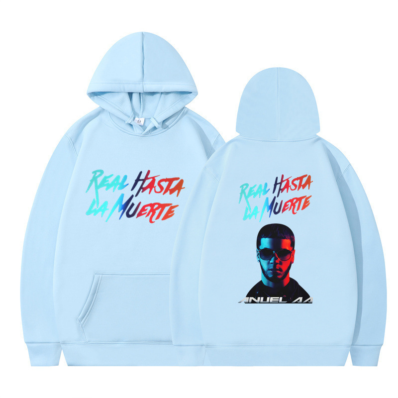 Otoño/invierno transfronterizo real hasta la muerte2D impresión tendencia hombres y mujeres europeos y americanos suéter con capucha