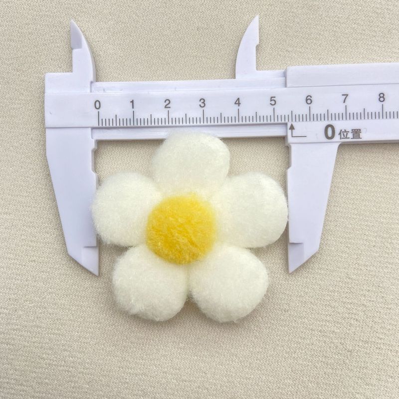 新款5.5cm毛绒布五瓣花饰品配件DIY头饰胸针材料服装玩偶辅料批发|undefined
