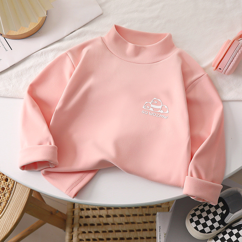 Los niños de media cuello alto de terciopelo camisa de fondo superior de invierno niños y niñas desgaste interior caliente primavera y otoño ropa media y grande ropa interior para niños image 12