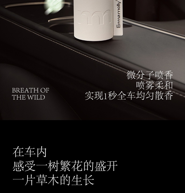 Emma Molly Smart Car Aromatherapy Machine Car Perfume Car Interior Purification and Odor Removal Portable Long-Lasting Fragrance Wholesale