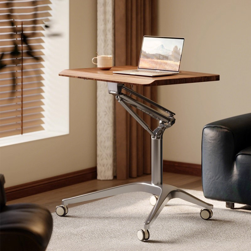 Mesa de elevación neumática móvil de pie mesa de trabajo escritorio de escritorio doméstico pequeño escritorio de computadora portátil