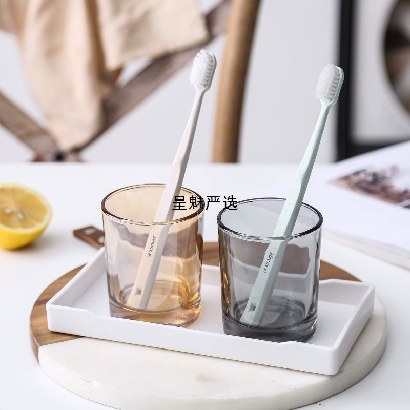 Европейский стиль, легкая роскошная чашка для полоскания рта, чашка для чистки зубов в отеле, утолщенная чашка из закаленного стекла, набор чашек для прямой воды