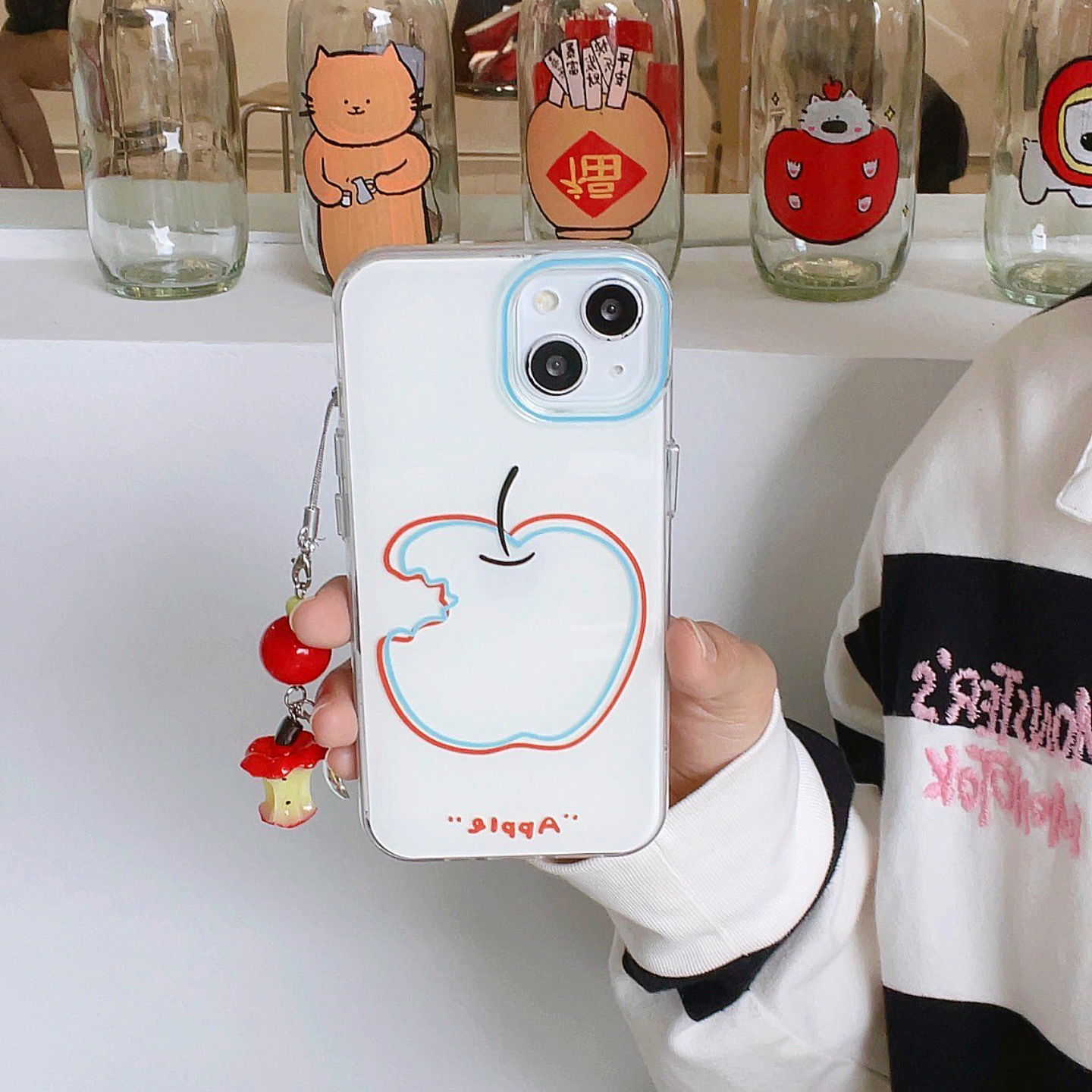 Línea simple de nicho Apple para iPhone 15ProMax Funda para teléfono móvil 16Pro Personalidad 14/13 Mujer 16PM