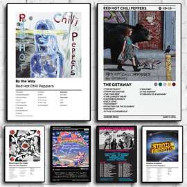 流行摇滚乐队红辣椒专辑海报厂家批发高清喷绘海报跨境电商速卖通