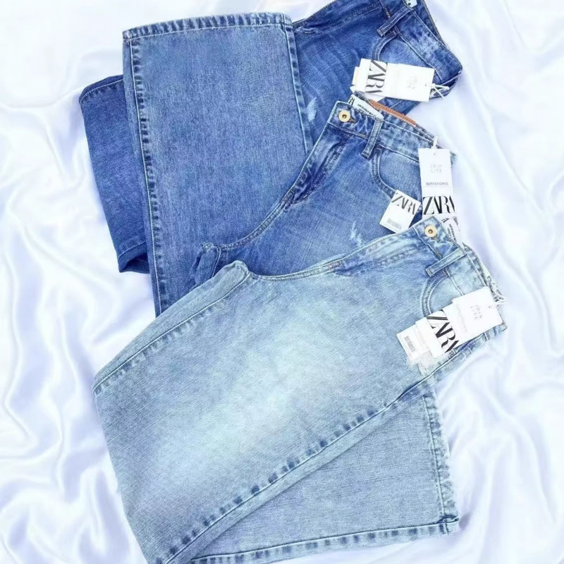 New Style Women's Jeans Available, Vintage Loose-Fitting Denim Cargo Jeans