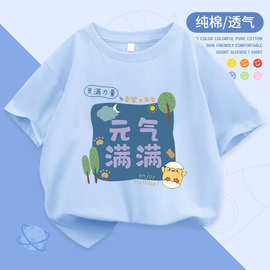 2031#童装儿童纯棉夏季短袖t恤2025新款男童夏装半袖卡通印花上衣