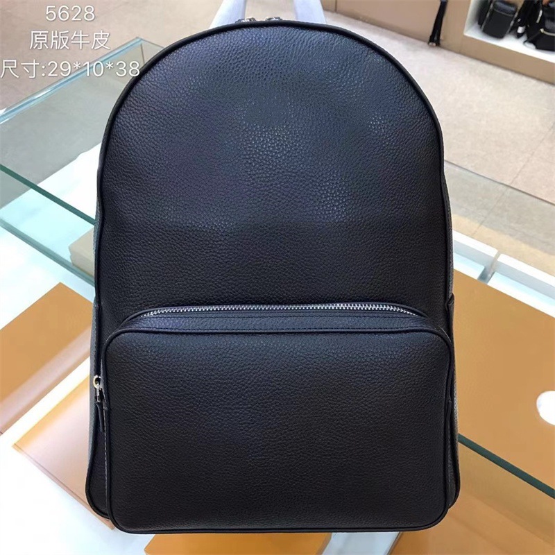 Mochila de gama alta capa superior de piel de vaca mochila casual para hombre bolso de tela de alta fibra para hombre bolso de mochila portátil de todo fósforo transfronterizo