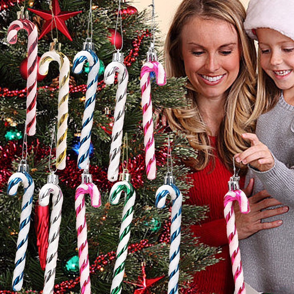 Christmas Crutch Pendant Decoration For Home Christmas Tree_voghion.com