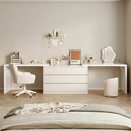 B^t梳妆台斗柜一体卧室简约现代书桌化妆台化妆柜床尾柜电脑桌化