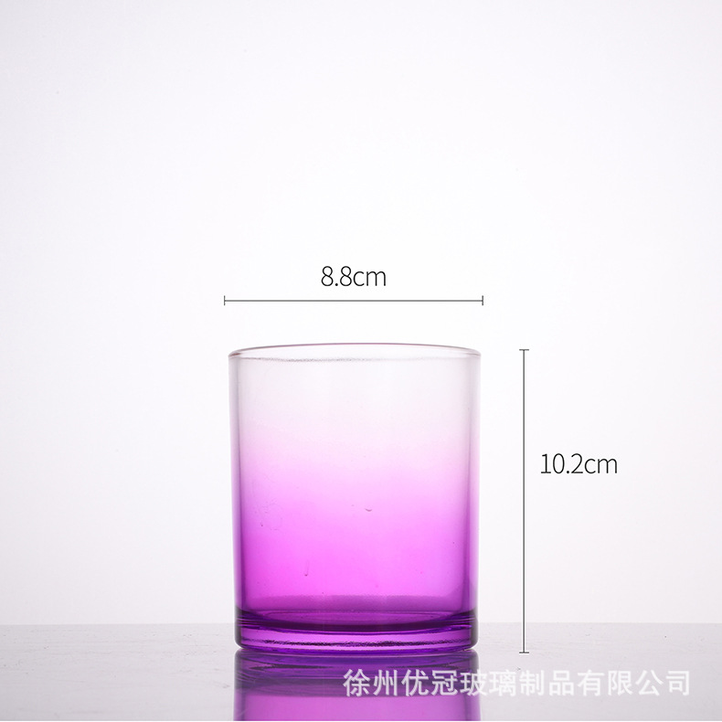 Aromaterapia colorido vela taza al por mayor helado redondo frasco de vidrio con tapa decoración del hogar candelabro adornos