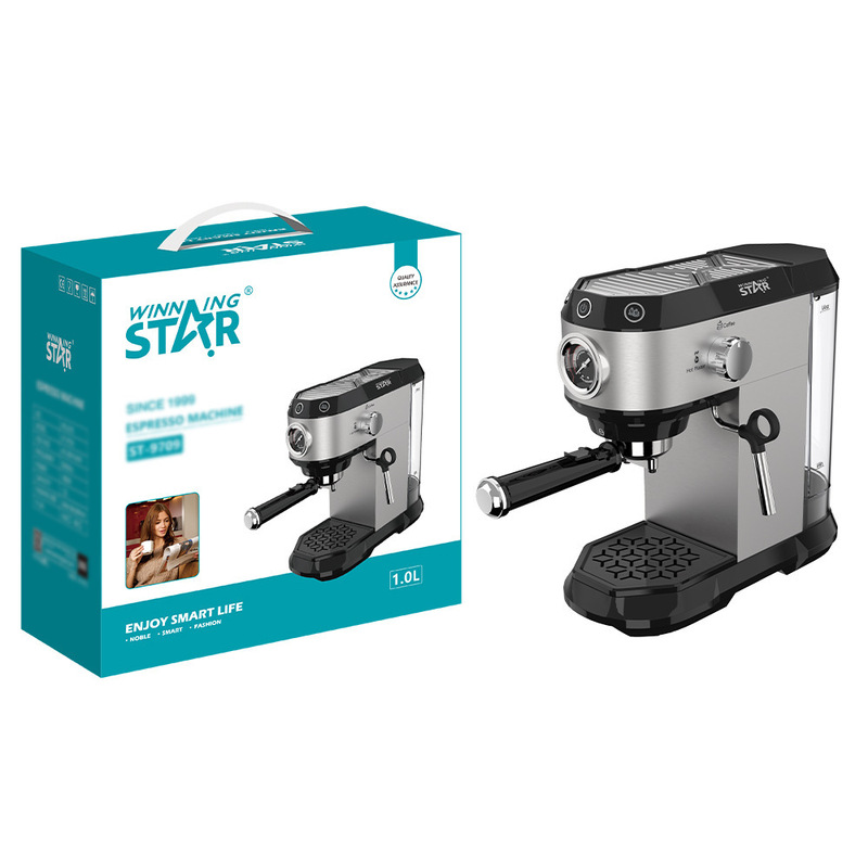 Winningstar British and European standard home coffee maker, tea maker, steam frother, and coffee machine