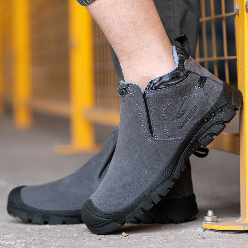 Zapatos de Trabajo para Soldador Anti-impacto y Anti-perforación Aislantes de Gamuza y Acero para Industria image 3