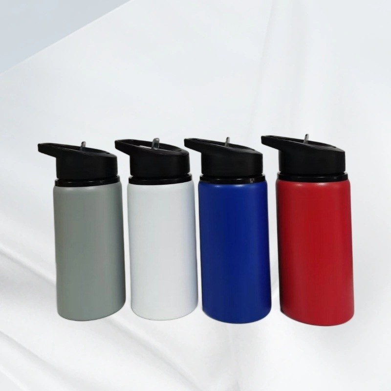 Nuevo Amazon portátil transfronterizo americano boca grande kettle deportivo de acero inoxidable al aire libre taza de agua kettle de bicicleta